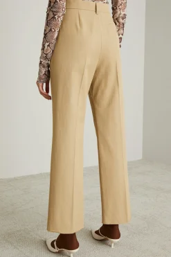 Pantaloni dritti in twill - Beige