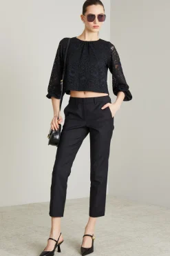 Pantaloni dritti - Nero