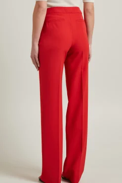 Pantaloni dritti stretch - Rosso