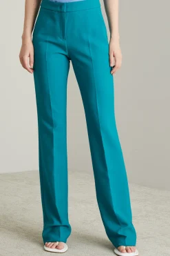 Pantaloni flare in cady - Azzurro