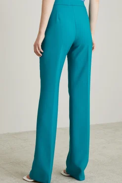 Pantaloni flare in cady - Azzurro