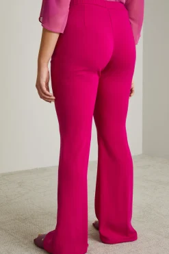 Pantaloni flare in cady - Fuxia