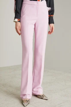 Pantaloni flare in cady - Rosa
