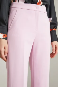 Pantaloni flare in cady - Rosa