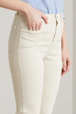 Pantaloni flare in drill - Ecru
