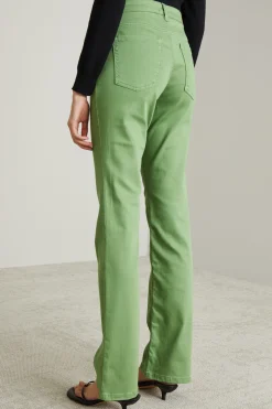 Pantaloni flare in drill - Verde