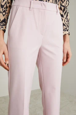 Pantaloni flare in tela - Rosa Polvere