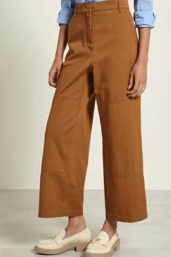 Pantaloni in cotone - Tabacco