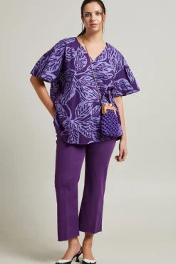 Pantaloni in cotone - Viola