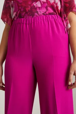 Pantaloni in enver satin - Fucsia