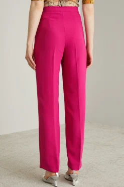 Pantaloni in envers satin - Fuxia