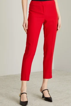 Pantaloni in envers satin - Rosso