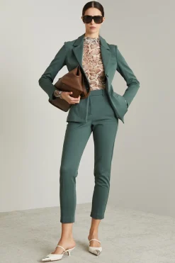 Pantaloni in jersey brillante - Verde Bosco