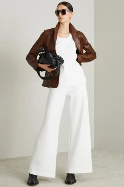 Pantaloni in jersey compatto - Bianco