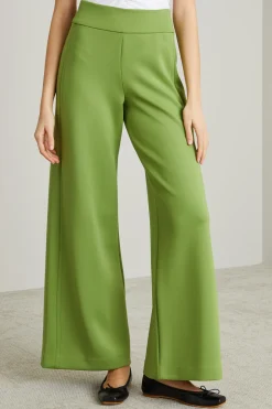 Pantaloni in jersey compatto - Verde Pistacchio