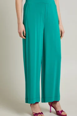 Pantaloni in jersey crépe - Verde