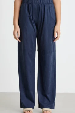Pantaloni in jersey dal finish vellutato - Blu