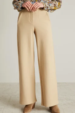 Pantaloni in jersey diagonale - Sabbia