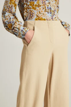 Pantaloni in jersey diagonale - Sabbia