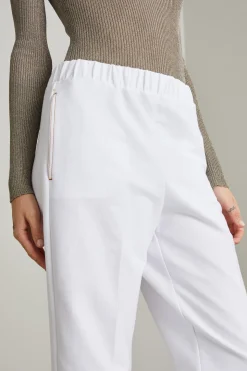 Pantaloni in jersey effetto denim - Bianco