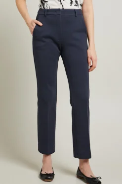 Pantaloni in jersey piquet - Blu