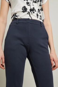 Pantaloni in jersey piquet - Blu