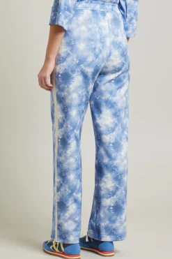 Pantaloni in jersey stampato - Azzurro Bianco