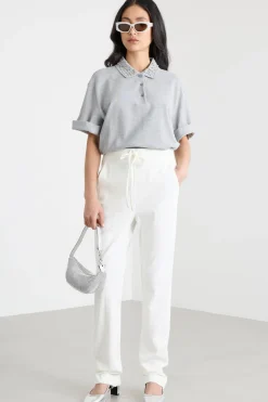 Pantaloni in jersey stretch - Bianco