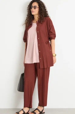 Pantaloni in jersey tecnico - Bordeaux