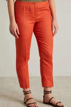 Pantaloni in lino - Arancio