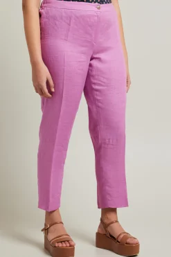 Pantaloni in lino - Rosa