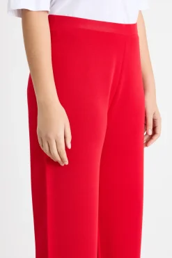 Pantaloni in maglia di viscosa - Rosso