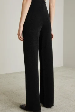 Pantaloni in maglia lurex - Nero