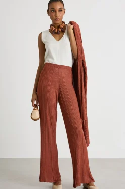 Pantaloni in maglia - Marrone