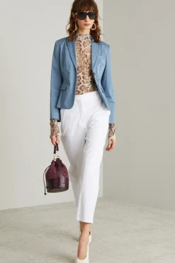 Pantaloni in misto cotone - Bianco