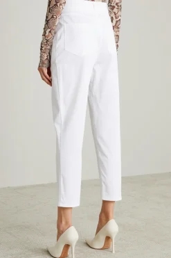 Pantaloni in misto cotone - Bianco