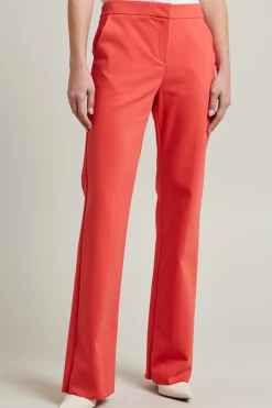 Pantaloni in misto cotone - Corallo