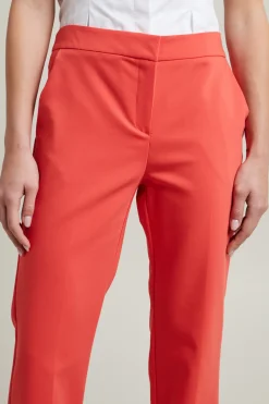 Pantaloni in misto cotone - Corallo