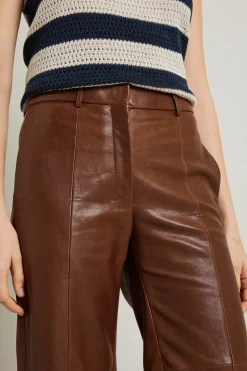 Pantaloni in nappa - Marrone