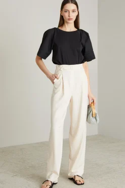 Pantaloni in piquet - Bianco