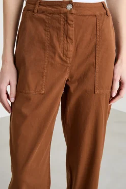 Pantaloni in piqué - Marrone