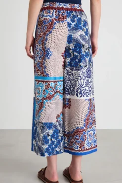 Pantaloni in popeline a fantasia - Bluette