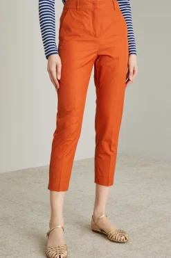 Pantaloni in popeline - Arancione