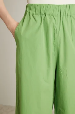 Pantaloni in popeline di cotone - Verde