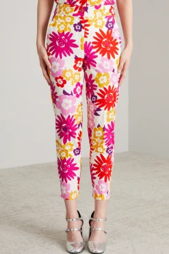 Pantaloni in popeline - Fucsia Bianco Giallo