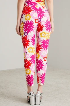 Pantaloni in popeline - Fucsia Bianco Giallo