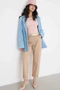 Pantaloni in raso - Cammello