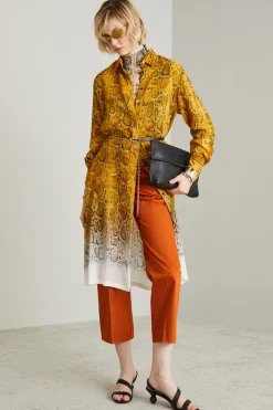 Pantaloni in raso di cotone - Arancione