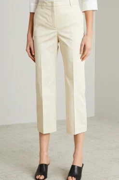 Pantaloni in raso di cotone - Avorio