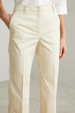 Pantaloni in raso di cotone - Avorio
